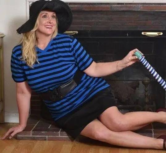 O/S Black Straw Canvas 1940s Vintage Hat Costume