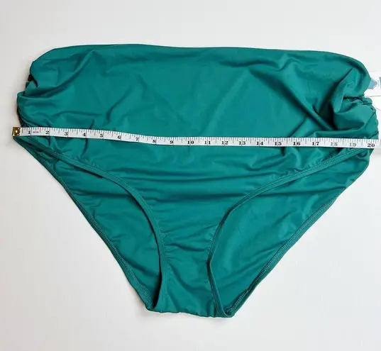 Anne cole NWT  Plus Size High-Waist Bikini Bottoms in Ocean Green Sz 24W Vacation