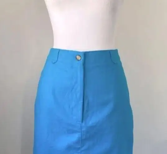 RLM Sz L Vintage Turquoise Blue Skirt Adorable Pencil / Straight Summer Spring Size L