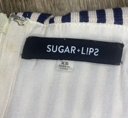 Sugar and L!ps Womens (Sugar Lips) Blue/White Stripe Romper - XS