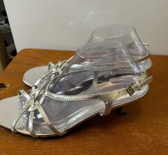 BL Boston Design Studio Women's Strappy Sandals Silver Sz 10 Sku 2825