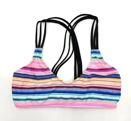 Endless Sun Pink Triple Strap Tie Bacck Bikini Top Swimwear XL