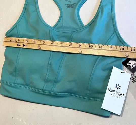 Nine West  Womens Sports Bra Green‎ Size Medium Removable Pads