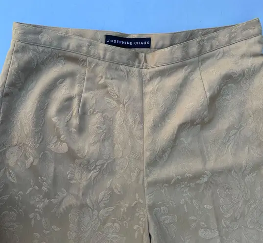 Josephine Chaus Vintage Nude Tan Floral Dress Pants