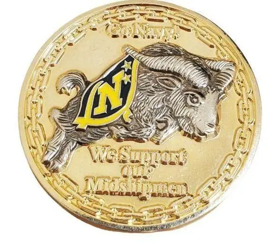 Go Navy! We Support Our Midshipmen Challenge Badge Honor Courage Commitment EUC