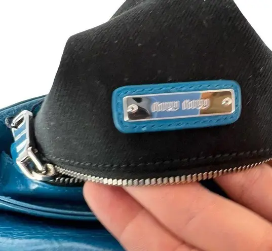 Miu Miu Laguna Matelasse’Lux Bandoliera blue shoulder bag model 5BH088