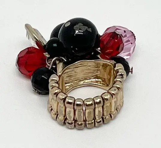 Lot of 3 Large Statement Elastic Cocktail Rings