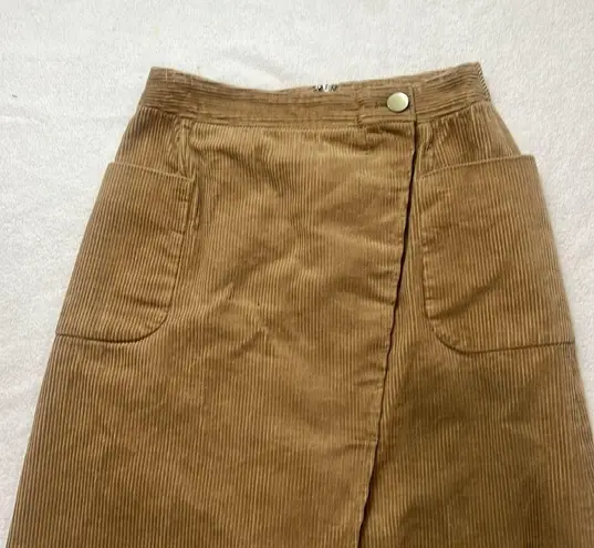 Urban Research Corduroy Midi Skirt | Tan Brown | Size S (JP 38)