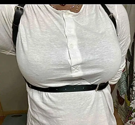 Black Harness Suspender Belt O Ring New