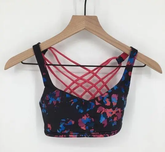 Lululemon Free To Be Wild Sports Bra Womens Size 4 Multicolor Strappy Back #i