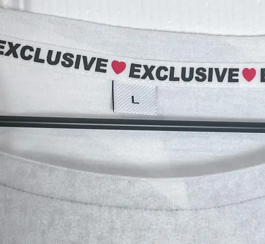 Exclusive Heart Long Sleeve Star Print Top Gray Size L