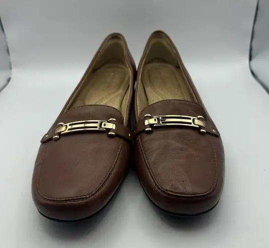 Naturalizer Isobel Brown Flat Loafers Business Leather Womens 10