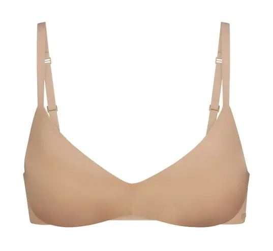 SKIMS Wireless Form Push- Up Plunge Bra- 32DD- Clay