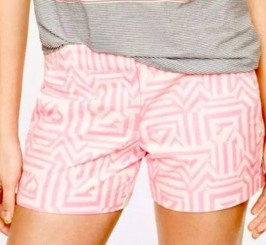 J.Crew  pink neon geometric chino short size 6