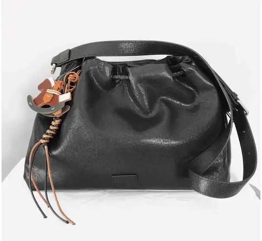 Malibu Skye black vegan leather hobo bag
