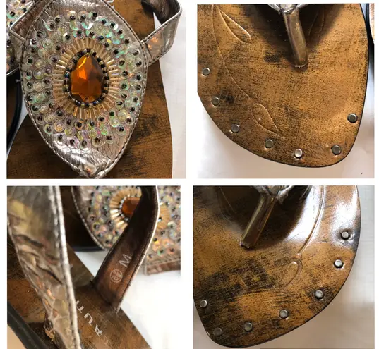 Chinese Laundry Jeweled Gold Sandals