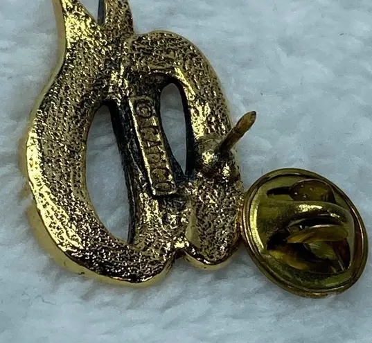 God Bless America Tie Tack Jewelry Pin Brooch Marked Camco Gold Color Metal