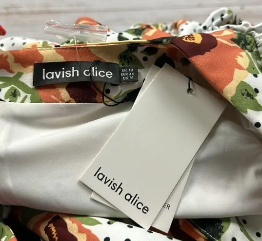 Lavish Lice NWT Lavish Alice floral ruched minidress size 14