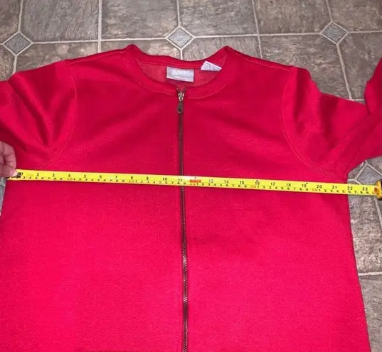 Blair Red Fleece Zip Up Sweatshirt Jacket