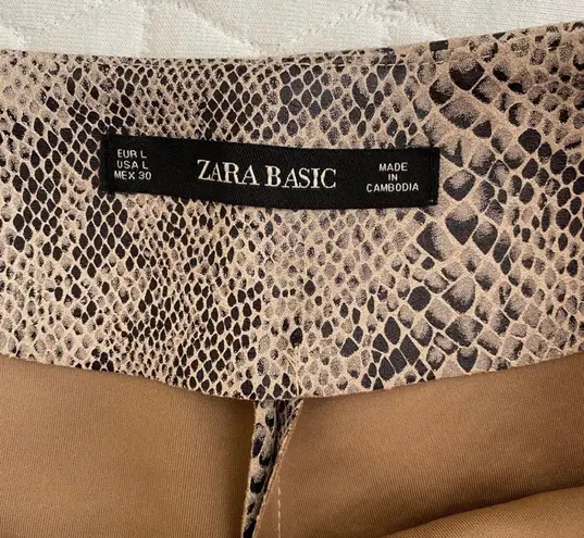 ZARA Faux Snake Skin Skort