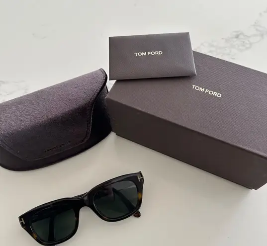 Tom Ford Snowden 50mm Acetate Wayfarer Sunglasses in Havana Tortoise Brown