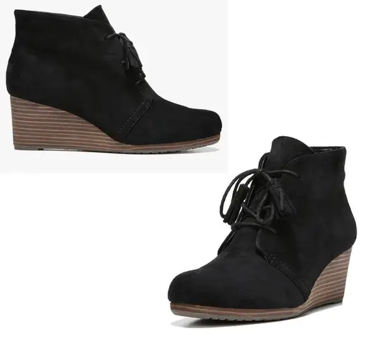 Dr.Scholl’s Dakota Black Faux Suede Ankle Booties
