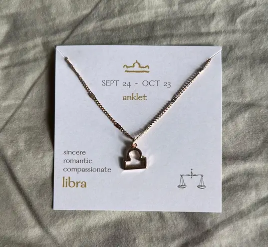 Zodiac sign anklets Gold