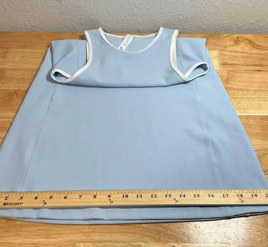 Bandier Small Petite Tennis Sleeveless Sport Rib dress Lite Blue