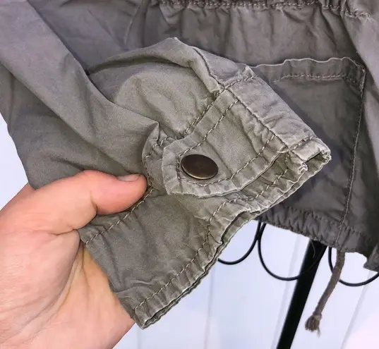 Brown and pink jacket rain coat size large cinched waist light weight fall coat