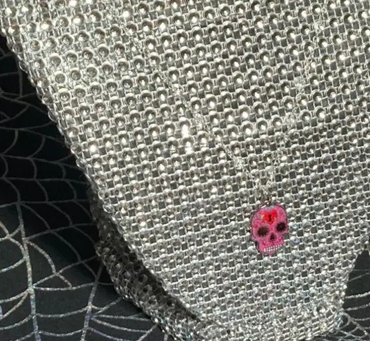 Pink Halloween Day of the Dead Sugar Skull Necklace Kawaii Lolita Pastel Goth