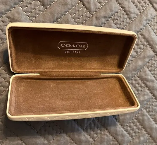 Coach  White Embossed C Eyeglass/Sunglass Case