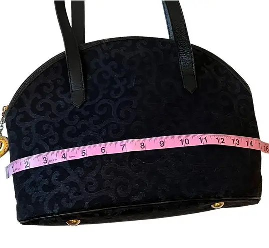 Vintage YVES SAINT LAURENT YSL arabesque shoulder bag Black