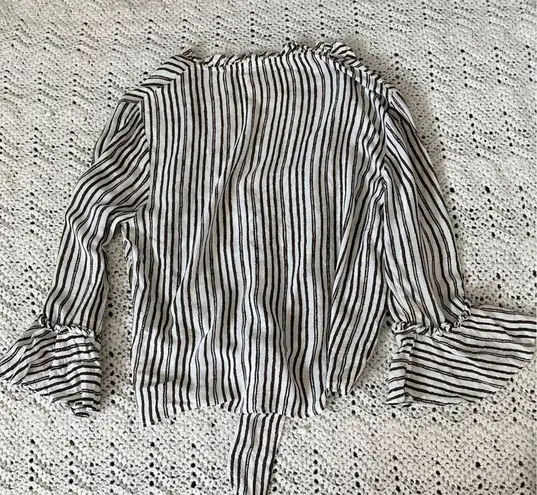 Cleobella Zella Day x for Revolve All Over Top Striped Blouse White/Brown (S)