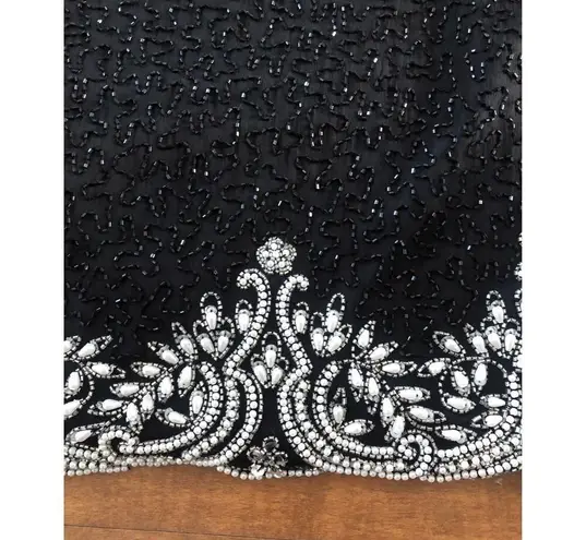 Laurence Kazar vintage beaded, sequins & pearl top size large