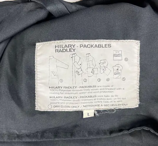 Hilary Radley  Packables Wrinkle Resistant Travel Water Resistant Trench Coat L