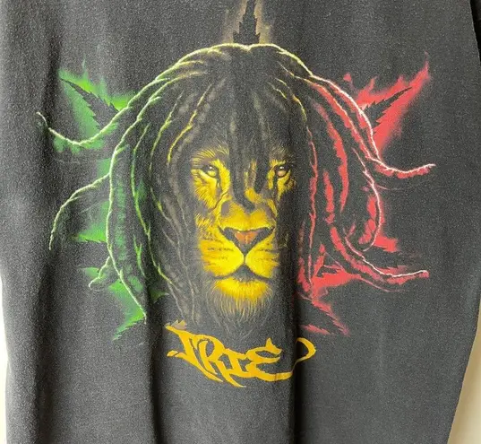 ODM Lion Graphic Tee T Shirt Vintage Y2K Large L Black Graphic Size XL