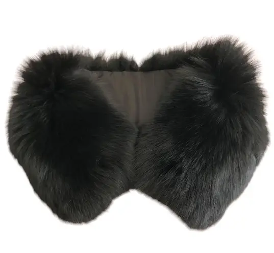 💥Black Fox Fur Collar Size undefined