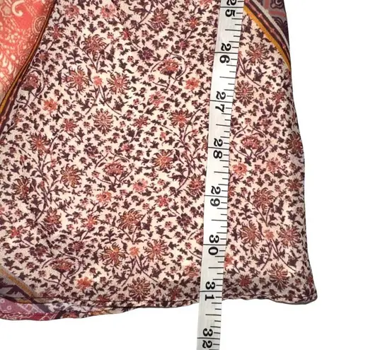 NWT Divine Heritage Paisley Multi Print Long Sleeve Bow Mini Dress XS