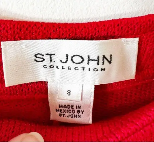 St. John Red Santana Knit Pants
