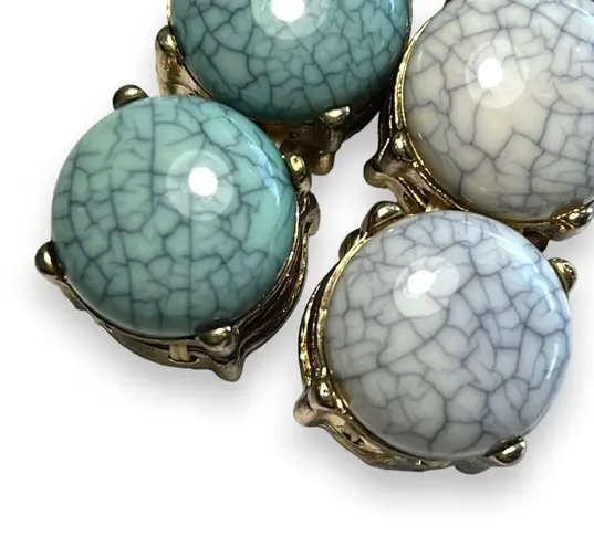 Womens Matching Faux Marble Stretch Fashion Bracelets Statement Jewelry Green