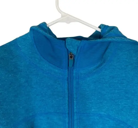prAna Blue Long Sleeve Hooded Athletic Full Zip Casual Jacket Women Sz XS