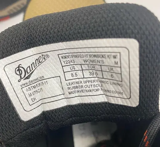 Danner Springfield Work Hiking Lace Up Boots Non Metallic Toe: Brown/Bronze Size 8.5