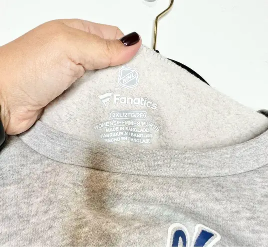 Fanatics Tampa Bay Lightning Hockey Heather Gray Crew Neck Sweatshirt