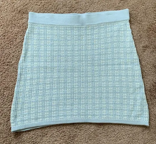 Free Assembly Tweed Mini Sweater Skirt Pull