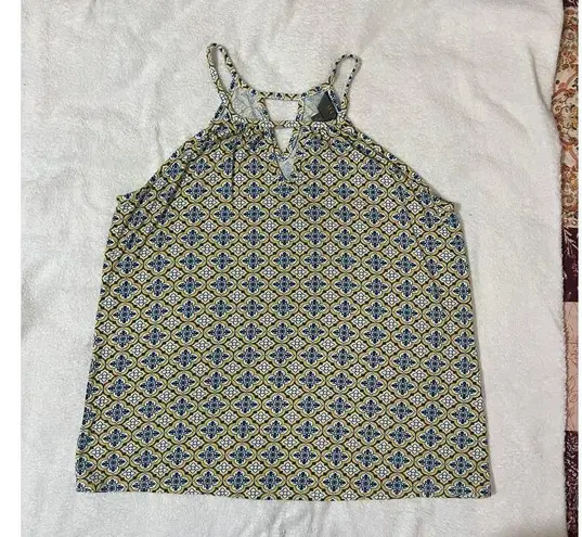 Mix by 41Hawthorn SMALL Elaria Keyhole Knit Top Stitch Fix Front Back Peek Tank Yellow