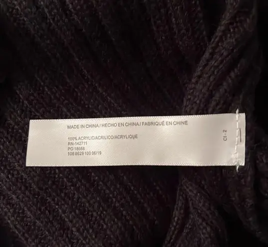 Eloquii Sweater Black Dolman Sleeves Ribbed Mock-Neck Sweater Sz 14/16 (1X) NWT