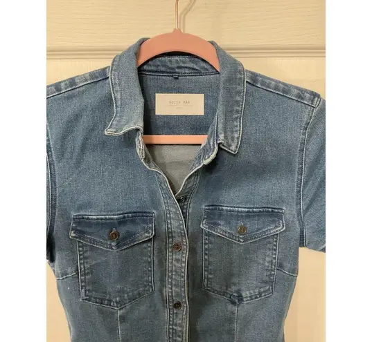 Noisy May ASOS Shirt Dress Joy in Blue Denim, S