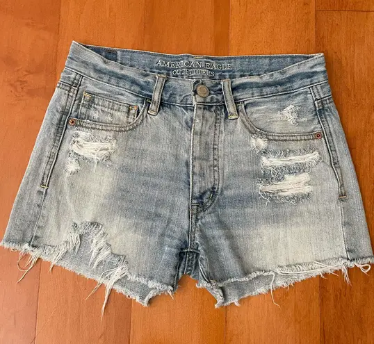 American Eagle  Light Wash Distressed Shorts