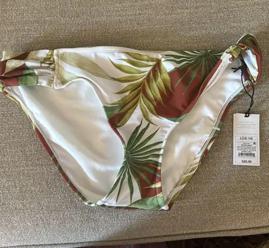 Shade & Shore  Tropical Leaf Bikini Bottom L Low Rise Medium Coverage - Image 1