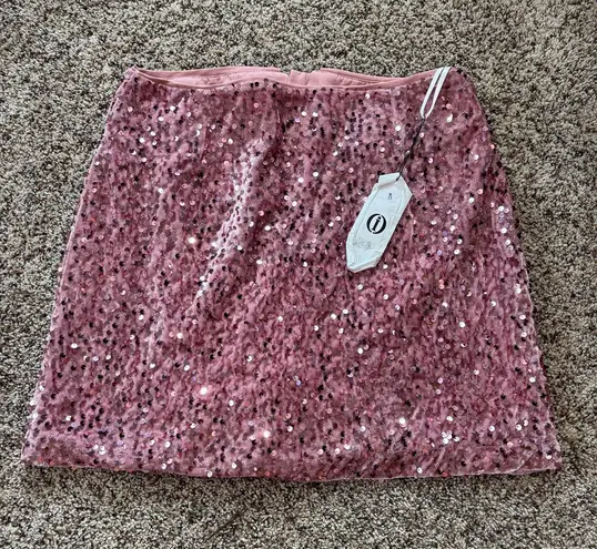 Sequin Skirt Pink Size M